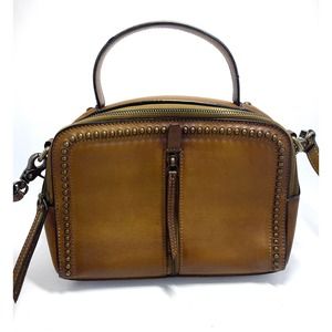 IVTG Genuine Leather Satchel Crossbody Bags Women Handmade Top Handle Handbag
